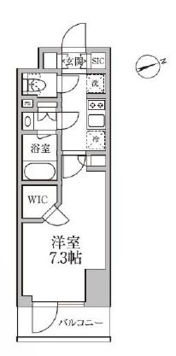 レジディア新御徒町2 402 間取り図