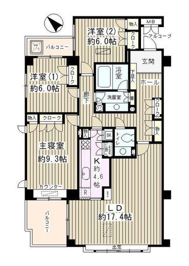 白山パークマンション 1階 間取り図