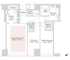 ラ・トゥール新宿 3912 間取り図