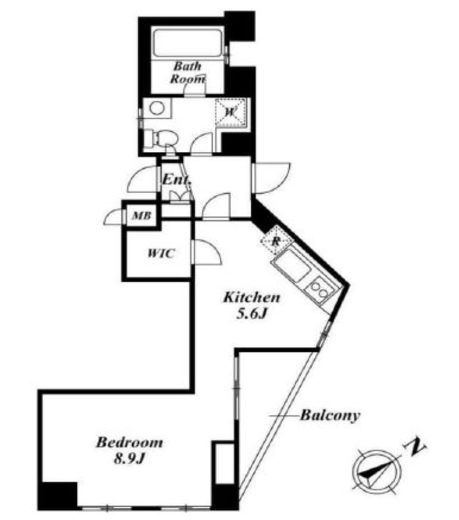 レジデンス広尾 804 間取り図