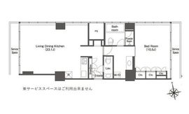 ウエリスアーバン品川タワー 2313 間取り図