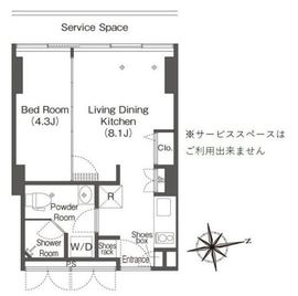 ウエリスアーバン品川タワー 2304 間取り図