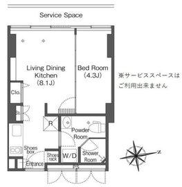 ウエリスアーバン品川タワー 2306 間取り図