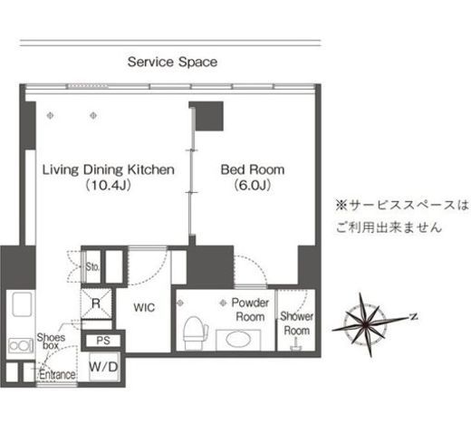 ウエリスアーバン品川タワー 2307 間取り図