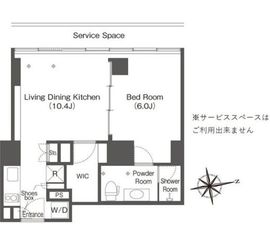 ウエリスアーバン品川タワー 2307 間取り図