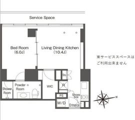 ウエリスアーバン品川タワー 2308 間取り図