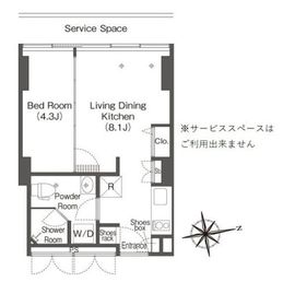 ウエリスアーバン品川タワー 2310 間取り図
