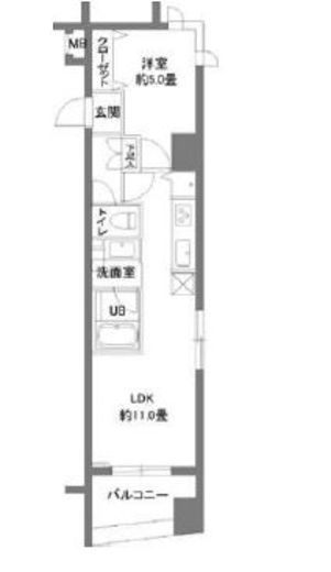 カスタリア新御茶ノ水 301 間取り図