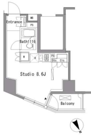 パークアクシス新板橋 W1401 間取り図