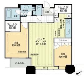 青山パークタワー 16階 間取り図