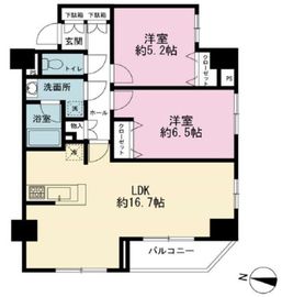 ミルーナヒルズ錦糸町 6階 間取り図