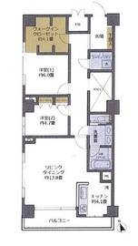 ザ・ペアシティ四谷 3階 間取り図