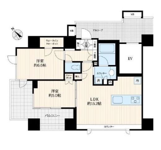 レ・ジェイド駒込 12階 間取り図