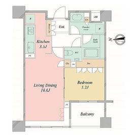 パークハウス市谷柳町 2階 間取り図