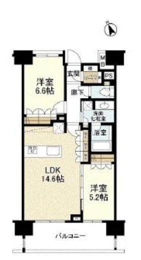パークハウスサンセジュール 14階 間取り図