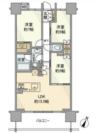 ザ・パークハウス池上 4階 間取り図