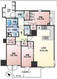 パークホームズ日本橋水天宮前 6階 間取り図