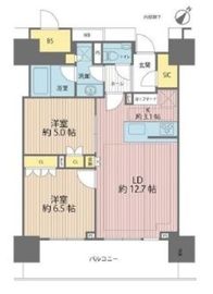 ブランズタワー豊洲 44階 間取り図
