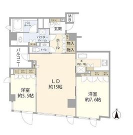 シティハウス三田綱町 4階 間取り図