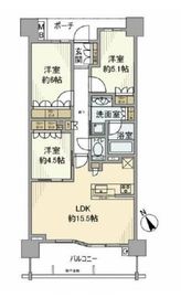 ヴィークグラン世田谷千歳船橋さくらガーデン 3階 間取り図