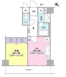 クレッセント中目黒 3階 間取り図