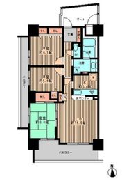 オーベルグランディオ萩中 5階 間取り図