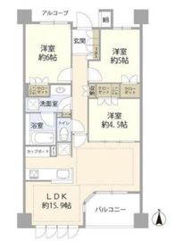オーベル品川西大井 3階 間取り図