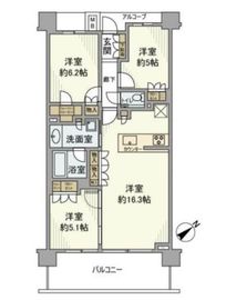 ヴィークステージ南馬込桜並木通り 4階 間取り図