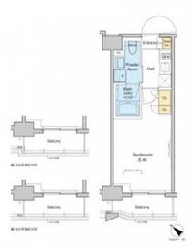 プラウドフラット月島アベニュー 605 間取り図