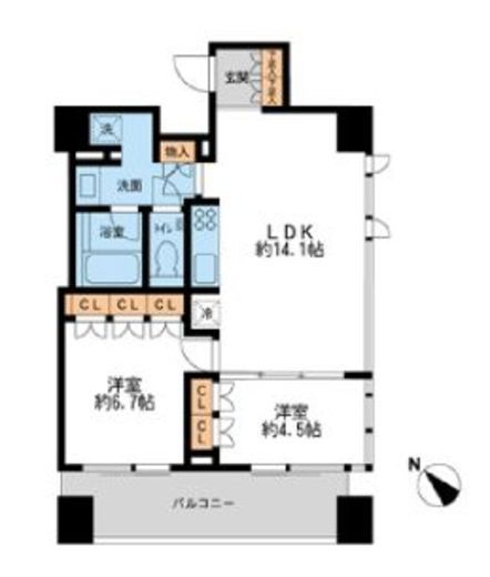 プロスペクトKALON三ノ輪 1402 間取り図