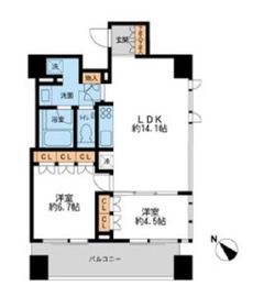 プロスペクトKALON三ノ輪 1402 間取り図