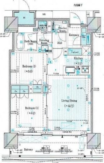 ブランズタワー豊洲 26階 間取り図