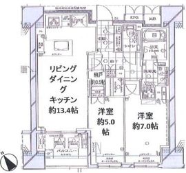 オーベルアーバンツ日暮里 2階 間取り図