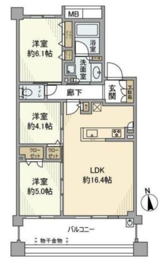 イニシア練馬ブライトステージ 2階 間取り図