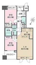 ファミール日本橋グランスイートプラザ 12階 間取り図