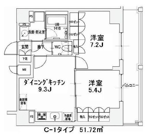 エスティメゾン王子 1203 間取り図