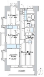 イーストパークス大島サザンスクエア 5階 間取り図