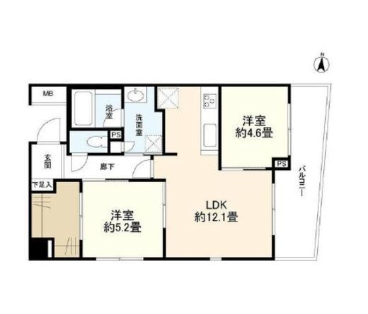 モンヴェール四ツ谷 1階 間取り図