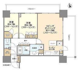 パークタワー西新宿エムズポート 8階 間取り図