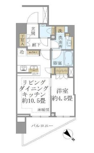 ブリリア早稲田諏訪通り 3階 間取り図