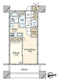 パークタワーグランスカイ 20階 間取り図