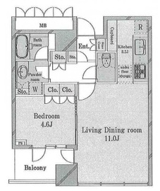 パークタワー目黒 22階 間取り図