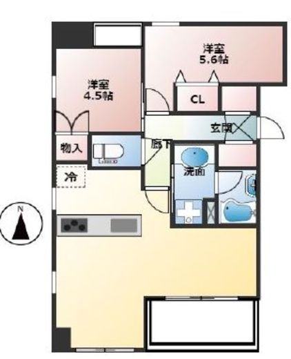 プレシス東麻布 9階 間取り図