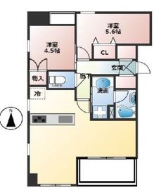 プレシス東麻布 9階 間取り図