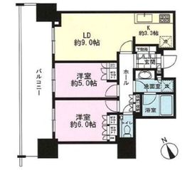 ブランズタワー芝浦 18階 間取り図