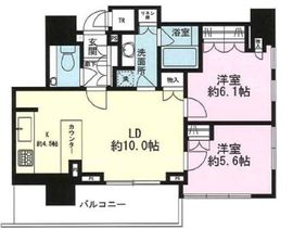 ザ・パークハウス高輪タワー 15階 間取り図