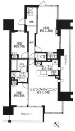 プレミスト有明ガーデンズ 15階 間取り図