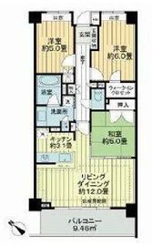 ライオンズクオーレ東向島 7階 間取り図