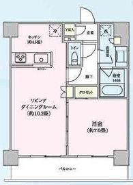 オアーゼ芝浦レジデンス 1106 間取り図