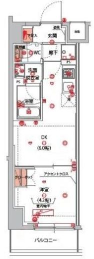 ハーモニーレジデンス山手サウス大塚 202 間取り図